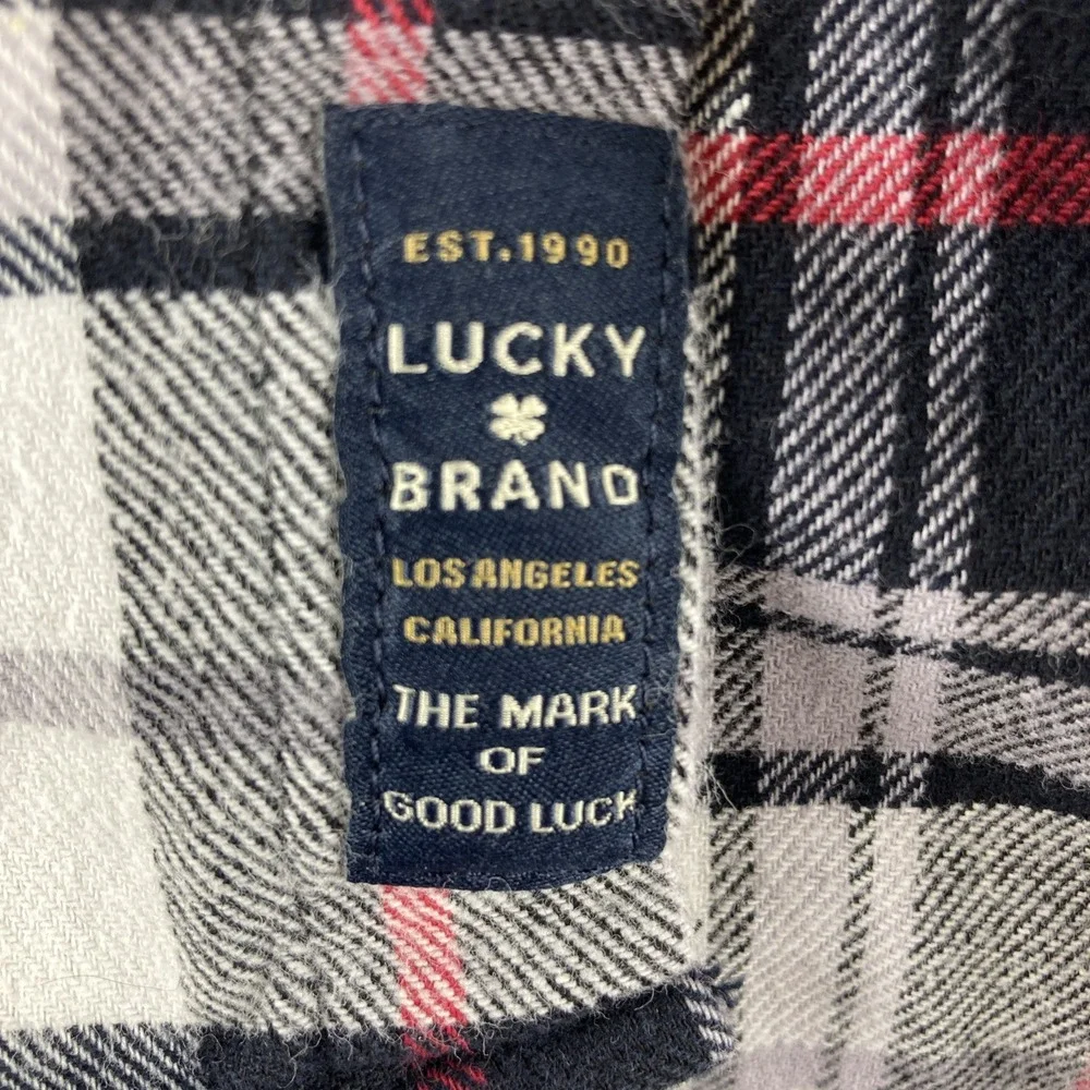 Lucky Brand Saturday Stretch Mens Small‎ Long Sleeve Button Front Flannel Shirt